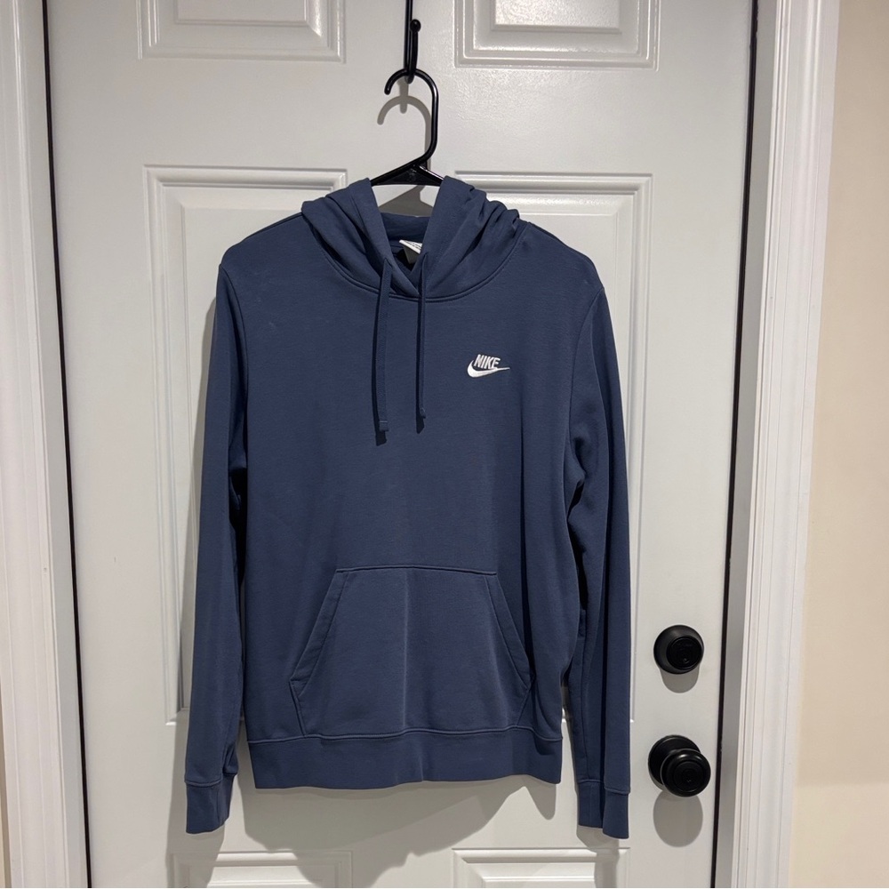 Nike hoodie Slate blue , double lined hood, cotton blend